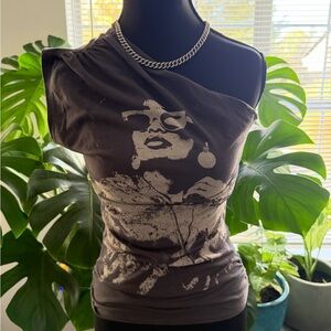 Black Graphic Women's Top